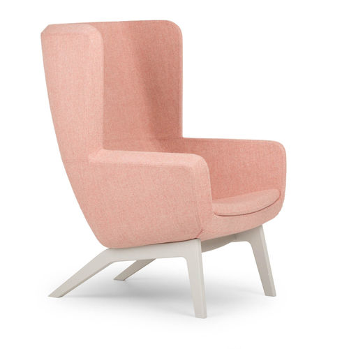 Poltrona contemporanea - ARCA - True Design srl - in tessuto / in acciaio / in acciaio cromato