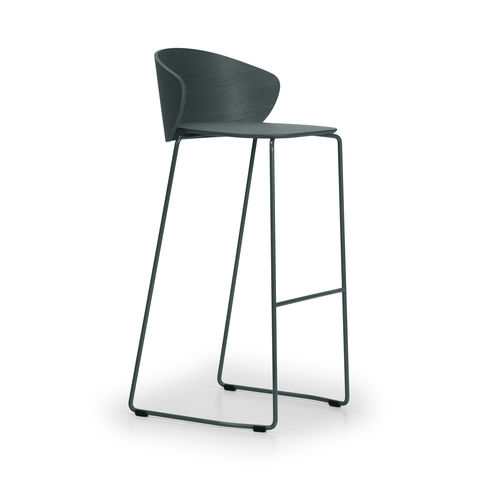 Sedia alta contemporanea - NOT  - True Design srl - da interno / in acciaio / in legno