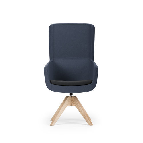 Poltrona contemporanea - ARCA - True Design srl - in tessuto / in legno / con schienale alto
