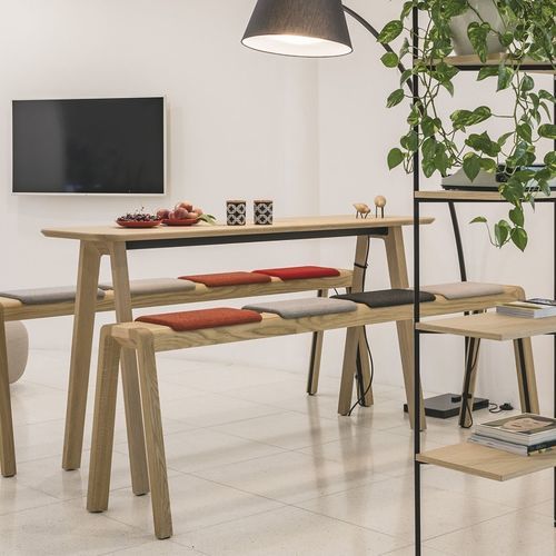 Panca contemporanea - E-QUO - True Design srl - in legno / senza schienale / senza braccioli