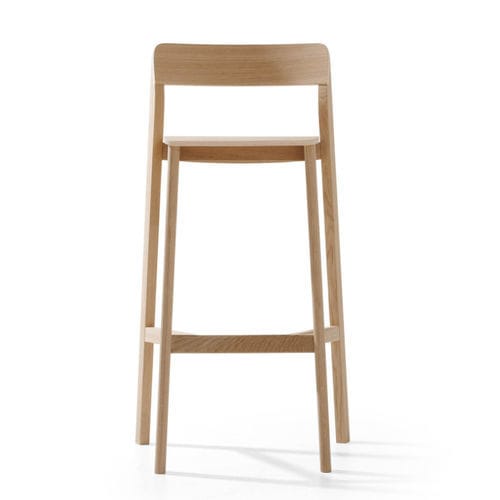Sgabello contemporaneo - LISA - True Design srl - in legno / con supporto in legno / con poggiapiedi