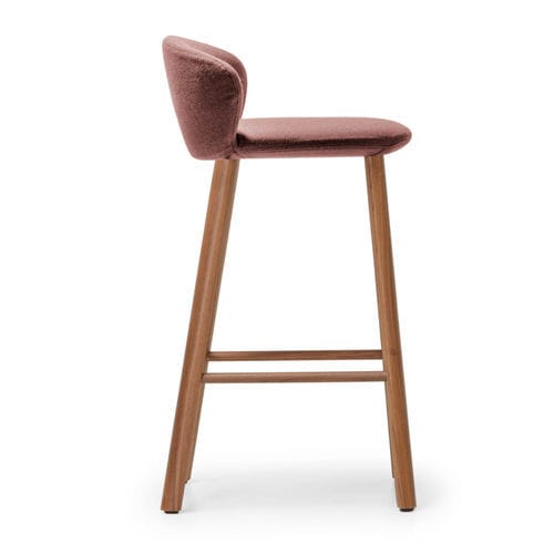 Sgabello contemporaneo - NOT - True Design srl - in tessuto / con supporto in legno / con poggiapiedi