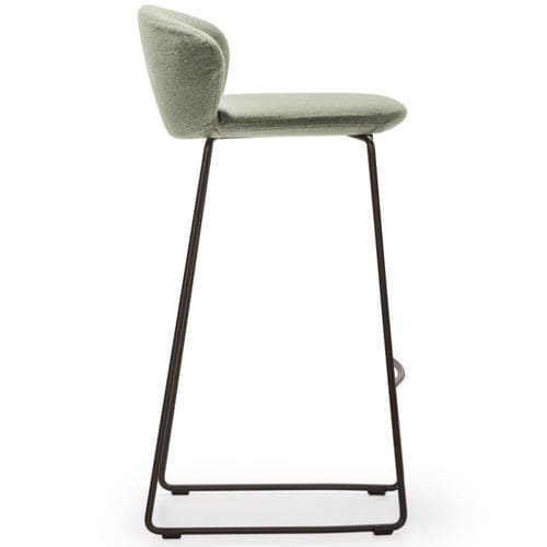 Sgabello contemporaneo - NOT - True Design srl - in tessuto / con supporto in acciaio / a slitta