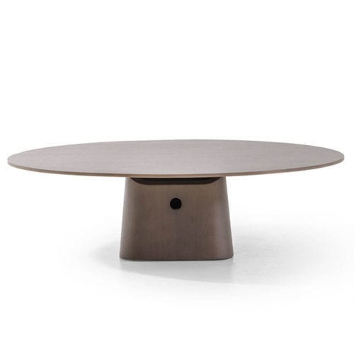 Tavolino basso contemporaneo - NOMADE - True Design srl - in legno / con supporto in legno / rotondo