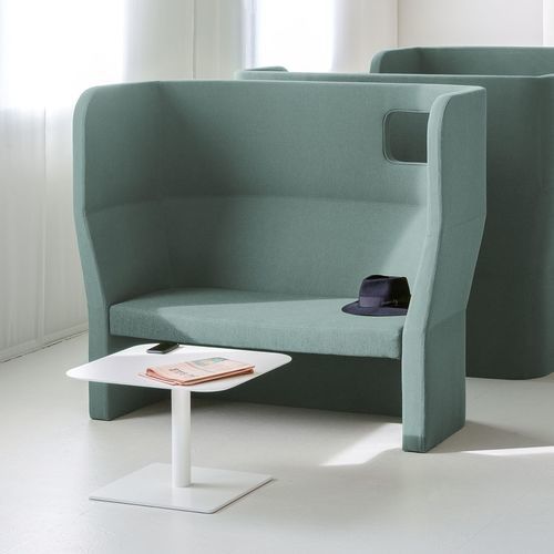 Tavolino basso contemporaneo - ORACLE - True Design srl - in HPL / con supporto in acciaio / rotondo