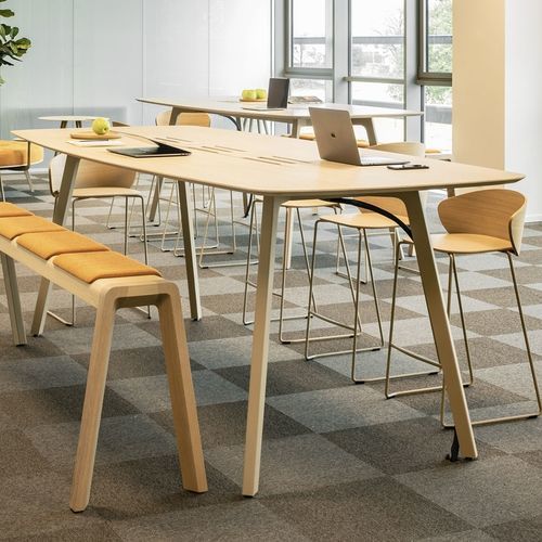 Tavolo contemporaneo - WING - True Design srl - in legno / in metallo / con supporto in metallo