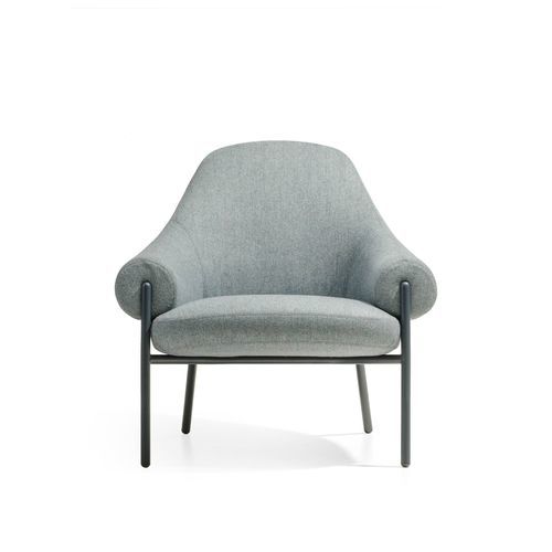 Poltrona visitatore contemporanea - FENDER - True Design srl - in schiuma di poliuretano / in legno / in acciaio