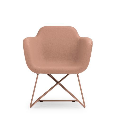 Poltrona visitatore contemporanea - SLIGHT - True Design srl - in tessuto / in pelle / in espanso