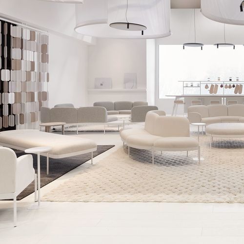 Ottomana contemporanea - ABISKO - True Design srl - in tessuto / in legno massiccio / in acciaio
