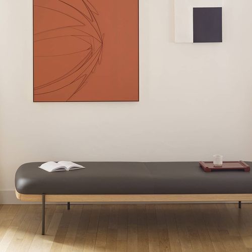 Panca contemporanea - ABISKO - True Design srl - in tessuto / in metallo / senza schienale