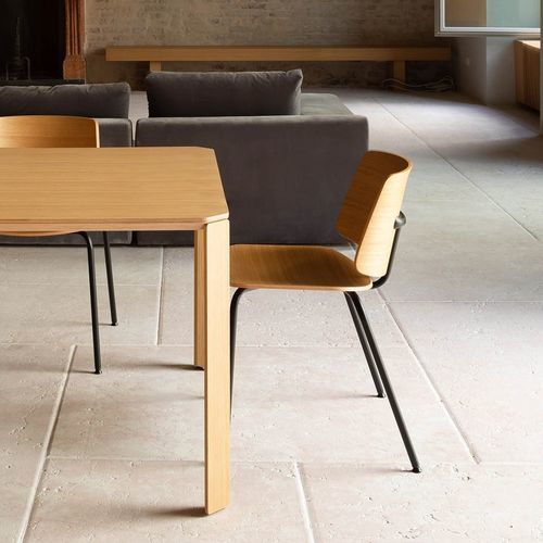 Chauffeuse contemporanea - TAO - True Design srl - in legno / in metallo / impilabile