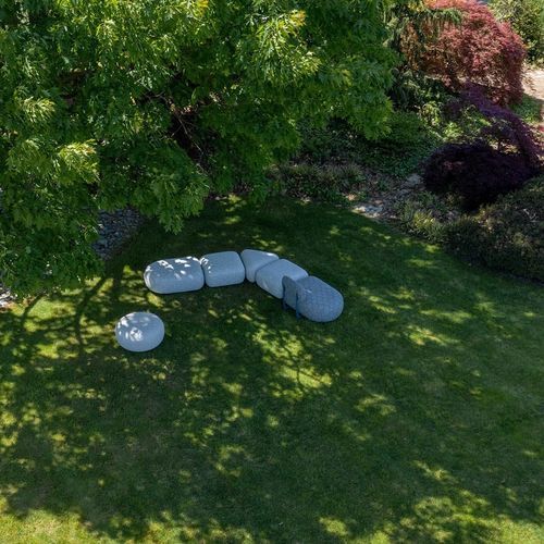Pouf contemporaneo - CODE OUT - True Design srl - in tessuto / in legno / in polistirene