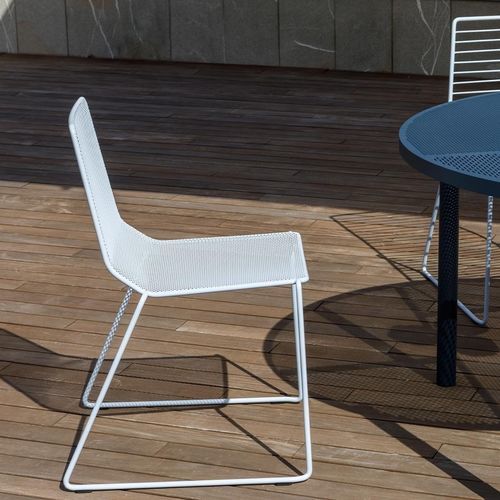 Sedia contemporanea - MARINA OUT - True Design srl - da esterno / in acciaio / in maglia metallica