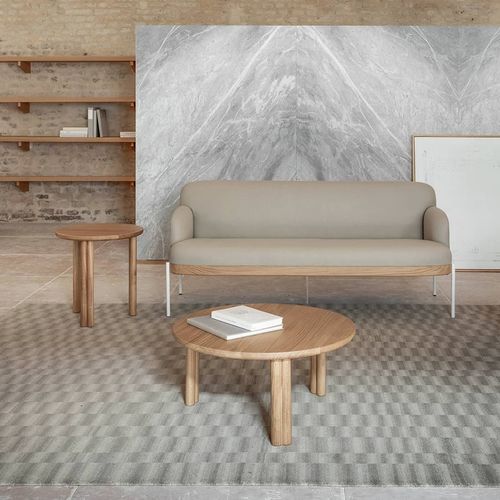Divano contemporaneo - ABISKO - True Design srl - in tessuto / con braccioli / grigio