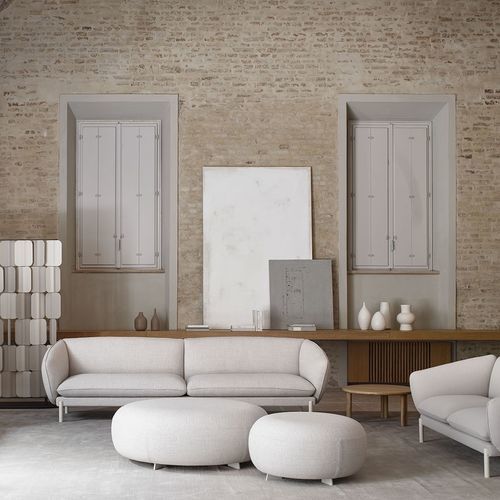 Divano contemporaneo - NOT  - True Design srl - in schiuma di poliuretano / imbottito / grigio