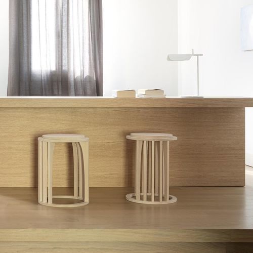 Sgabello contemporaneo - ANYWAY - True Design srl - in faggio / in legno compensato / con supporto in legno massiccio