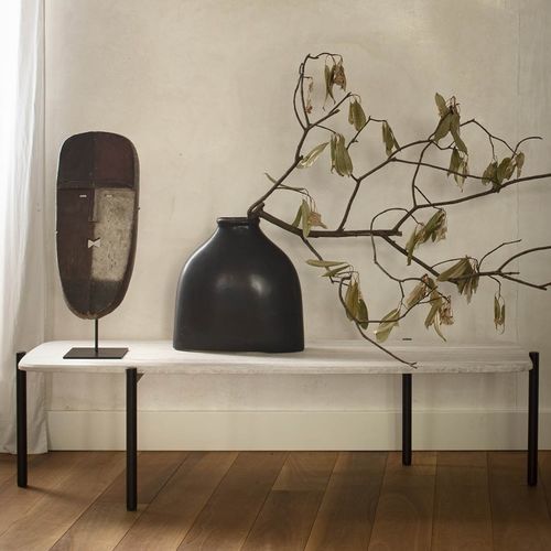 Tavolino basso contemporaneo - BLADE - True Design srl - in MDF / in marmo / con supporto in acciaio