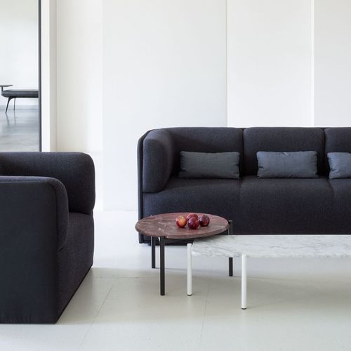 Tavolino basso contemporaneo - BLADE  - True Design srl - in MDF / in marmo / con supporto in acciaio