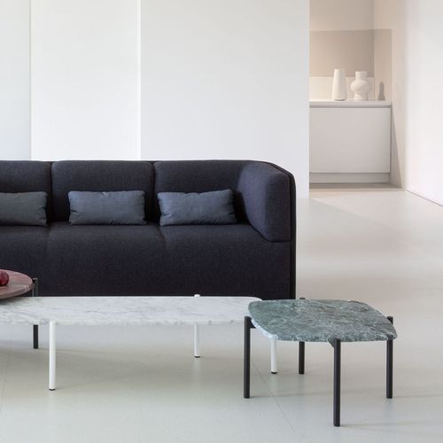 Tavolino basso contemporaneo - BLADE - True Design srl - in MDF / in marmo / con supporto in acciaio