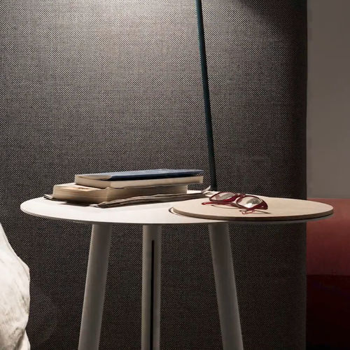 Tavolo d'appoggio contemporaneo - CLOUD - True Design srl - in rovere / in noce / con supporto in acciaio