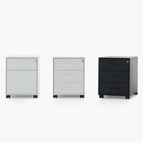 Cassettiera per ufficio in acciaio - MYA - FANTIN SRL - 2 cassetti / con rotelle / a chiave