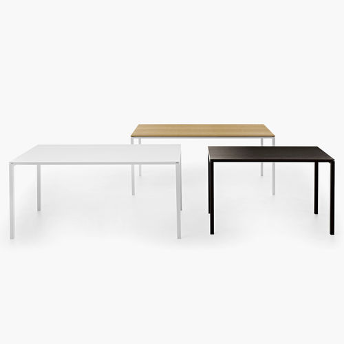 Tavolo contemporaneo - AER - FANTIN SRL - in legno massiccio / in melaminico / con supporto in metallo