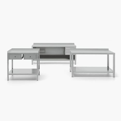 Tavolo contemporaneo - SET - FANTIN SRL - in acciaio inossidabile / in lamiera / rettangolare