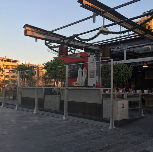 Pannello paravento in vetro - HABITAT AIR - C3 Systems SL - in alluminio / contract