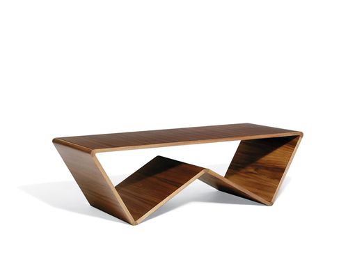 Tavolino basso contemporaneo - ZIG ZAG - ALTURA - in noce / rettangolare / per uso residenziale