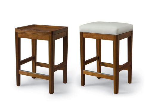 Sgabello classico - COMRADE - ALTURA - contemporaneo / in noce / bianco