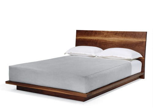 Letto matrimoniale - PLATEAU - ALTURA - contemporaneo / con testiera / in noce