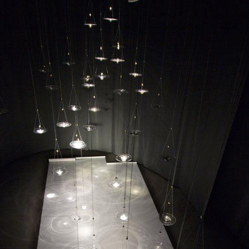 Lampada a sospensione - MOMENTO - Wonderglass - in alluminio / in ottone / in vetro soffiato