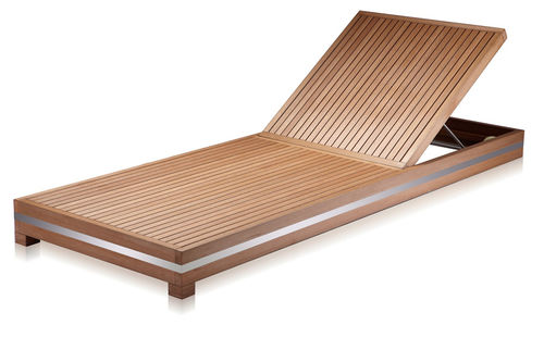 Dormeuse contemporanea - BODONI - newtechwood - in legno / da giardino / con schienale regolabile