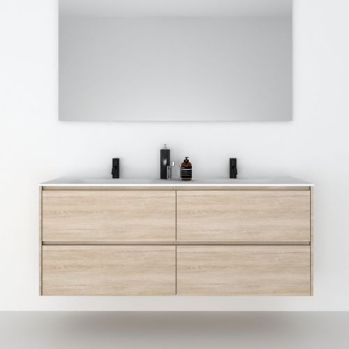 Mobile lavabo doppio - 160 INT M 4C - CODIS - sospeso / in legno / contemporaneo