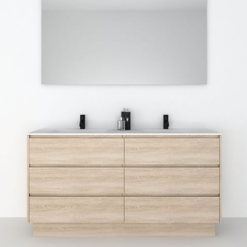 Mobile lavabo doppio - 160 SUELO M 6C - CODIS - da appoggio / in legno / contemporaneo