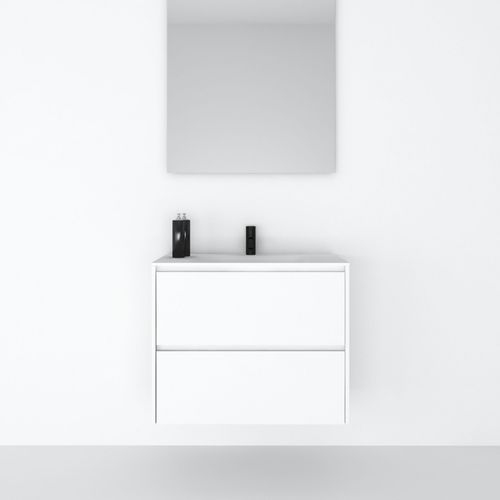 Mobile lavabo sospeso - 80 INT L 2C - CODIS - in legno / contemporaneo / con cassetti