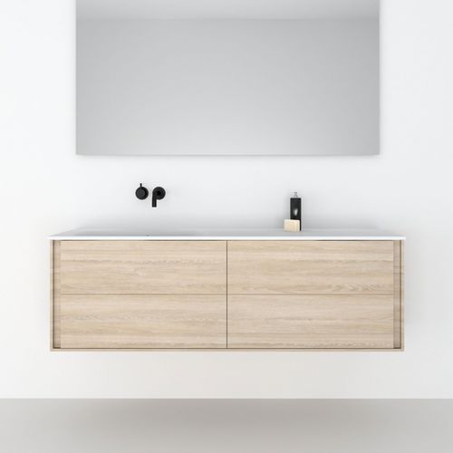 Mobile lavabo doppio - 160 SUSP INT M 4C - CODIS - sospeso / in legno / contemporaneo
