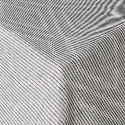 Tessuto per tende - LINAS - Equipo DRT - a righe / in lino / grigio