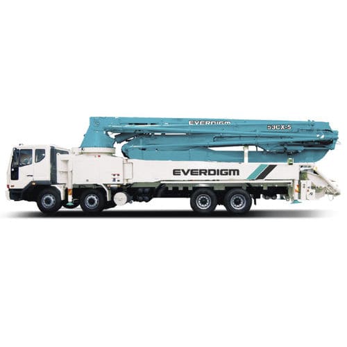 Pompa per calcestruzzo mobile - ECP53CX-5 - Everdigm Corp - montata su camion