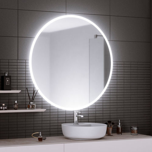 Specchio da bagno a muro - NARCISSE - DECOTEC - contemporaneo / rotondo / bianco