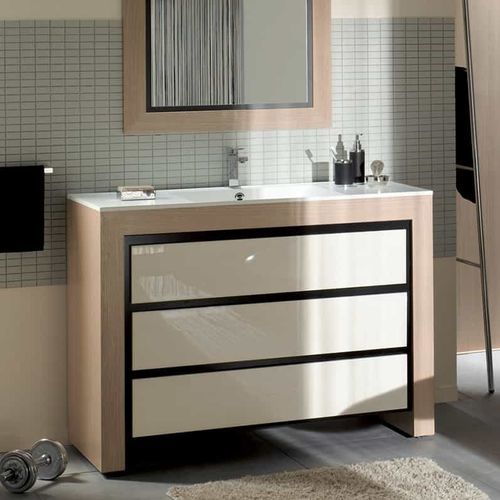 Mobile lavabo doppio - VEND&Ocirc;ME - DECOTEC - sospeso / in Solid Surface / contemporaneo