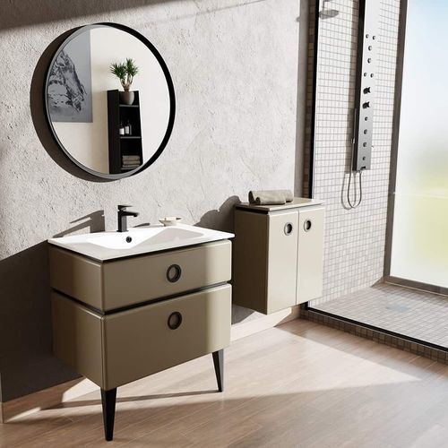 Mobile lavabo doppio - JOLIE MÔME - DECOTEC - sospeso / in legno / in ceramica