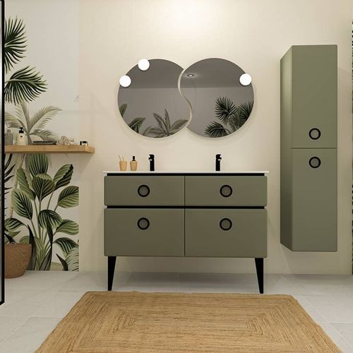 Specchio da bagno a muro - LES INSÉPARABLES - DECOTEC - contemporaneo / rotondo / luminoso