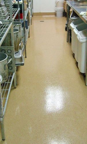 Pavimento in resina - KEY QUARTZ - Key Resin Co. - per il settore terziario / aspetto cemento / antimicrobico