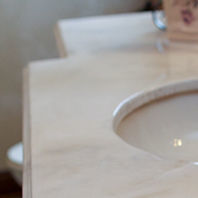 Piano di lavoro in composito - PEARLED - iCoat - epossidico / da bagno / bianco