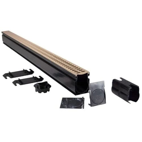 Canaletta con griglie - Slim Kit - NDS - a fessura / in PVC / per pavimentazione