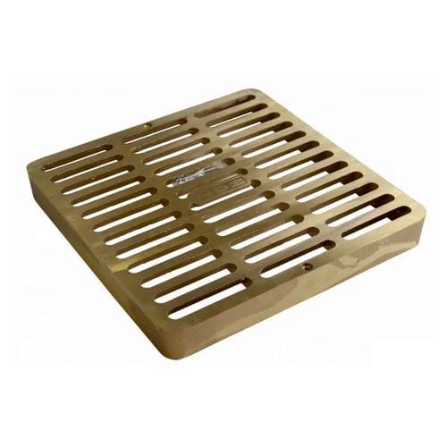 Chiusino in ottone - 930B - NDS - quadrato / prefabbricato / con griglia di ventilazione