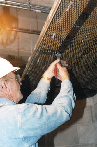 Maglia metallica in acciaio - SECURA LATH® - AMICO - Alabama Metal Industries - per soffitto / a maglia romboidale