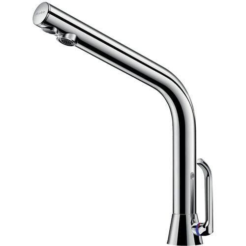 Miscelatore per lavabo - BINOPTIC MIX  - DELABIE - da appoggio / a infrarossi / in ottone cromato