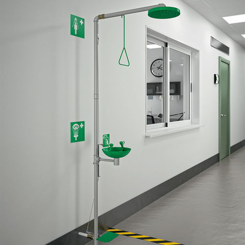 Set doccia non incassato - 9203 - DELABIE - contemporaneo / contract / con soffione su colonna fissa